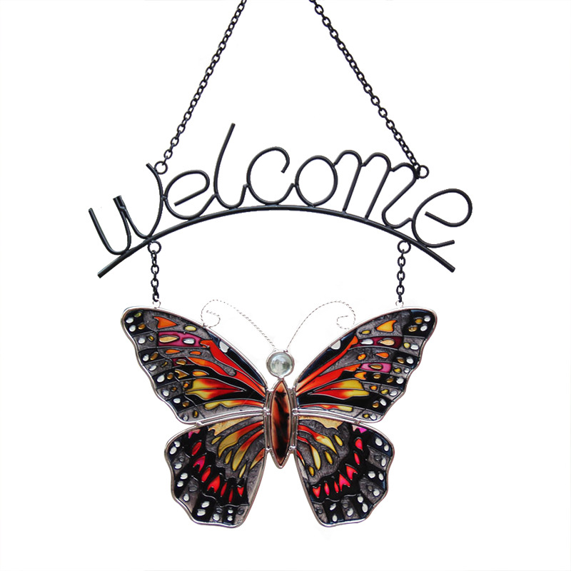 Flying Butterfly Glass Hanging Decoration Buy butterfly wall decor